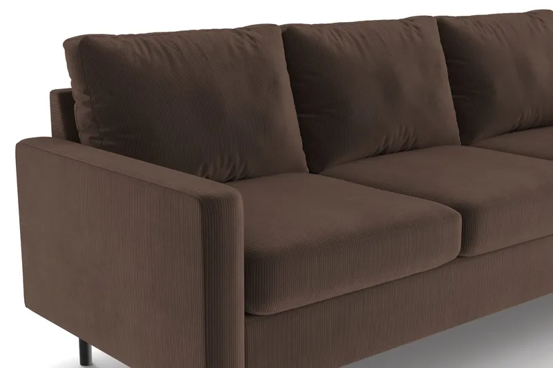Peppe 3-sits Manchestersoffa - Brun - Products - Möbler - Soffa - 3 sits soffa