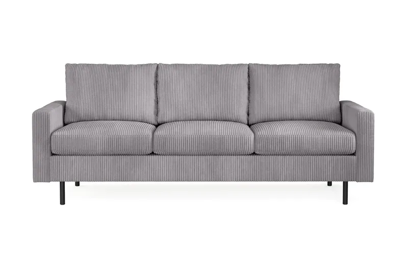 Peppe 3-sits Manchestersoffa - Grå - Products - Möbler - Soffa - 3 sits soffa