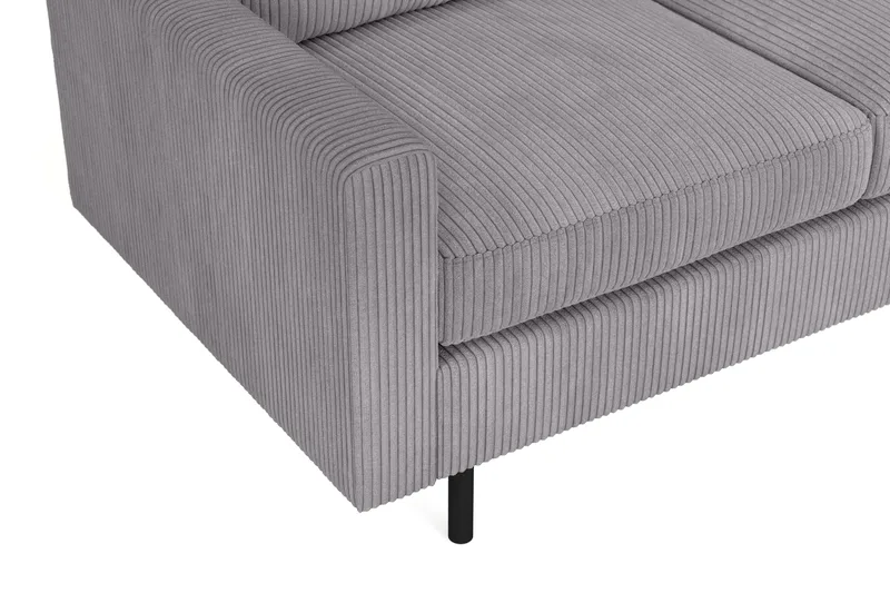 Peppe 3-sits Manchestersoffa - Grå - Products - Möbler - Soffa - 3 sits soffa