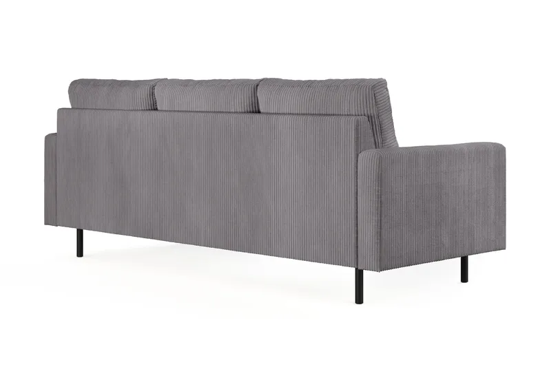 Peppe 3-sits Manchestersoffa - Grå - Products - Möbler - Soffa - 3 sits soffa
