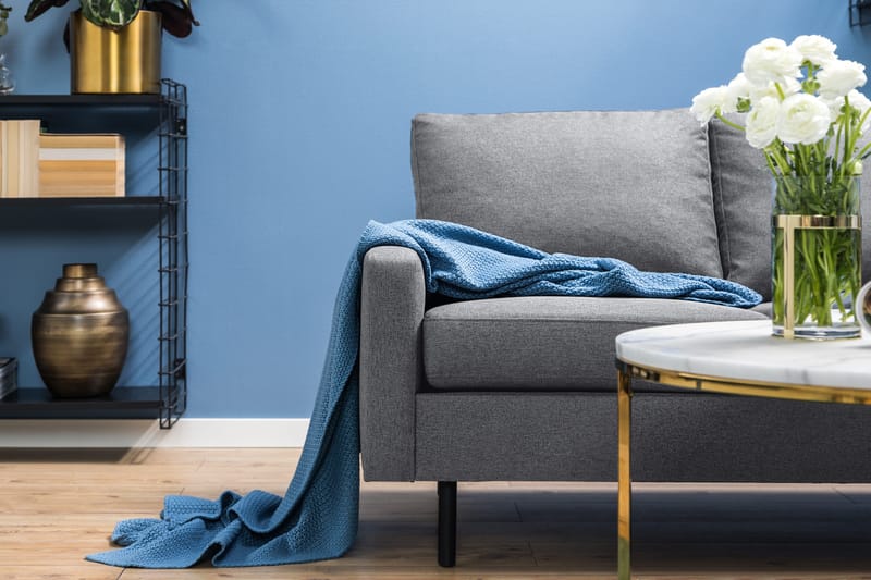 Peppe 3-sits Tygsoffa - Ljusgrå - Products - Möbler - Soffa - 3 sits soffa