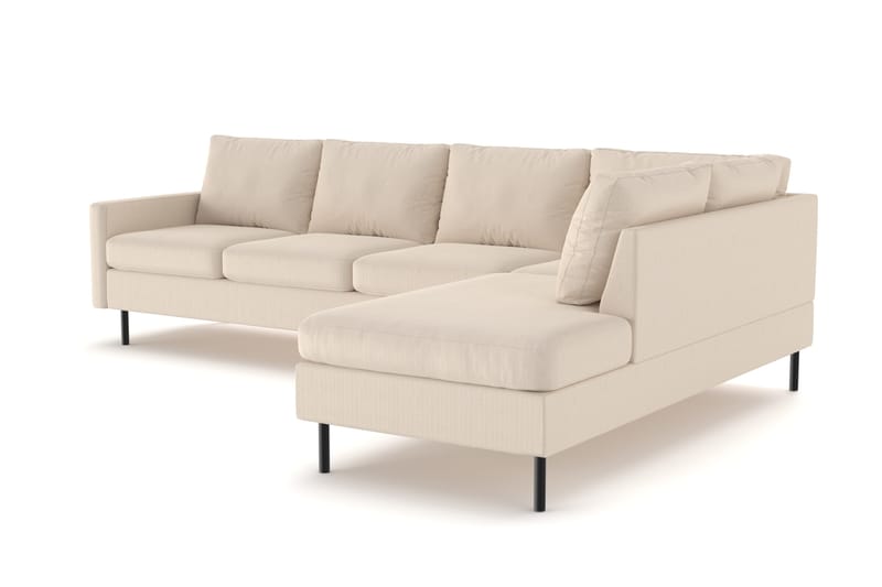 Peppe 4-sits Högervänd L-formad Schäslongsoffa i Manchester - Greige - Products - Möbler - Soffa - Divansoffa & schäslongsoffa