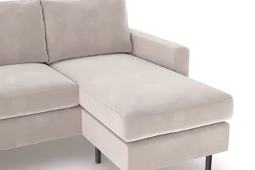 Peppe 4-sits Vänstervänd U-formad Soffa med Divan och Schäslong i Manchester - Beige - Products - Möbler - Soffa - Sammetssoffa