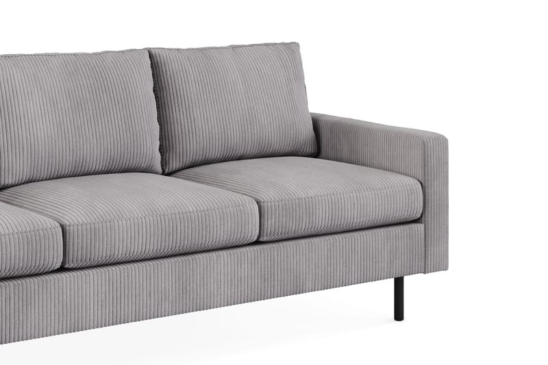 Peppe Soffgrupp 3-sits Soffa + Fåtölj + Fotpall i Manchester - Grå - Products - Möbler - Soffa - Soffgrupp