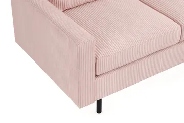 Peppe Soffgrupp 3-sits Soffa + Fåtölj + Fotpall i Manchester - Rosa - Products - Möbler - Soffa - Soffgrupp