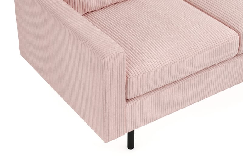 Peppe Soffgrupp 3-sits Soffa + Fåtölj + Fotpall i Manchester - Rosa - Products - Möbler - Soffa - Soffgrupp