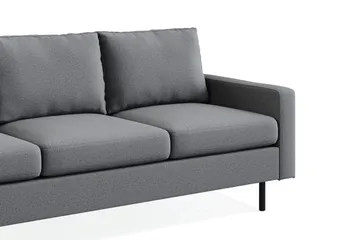 Peppe Soffgrupp 3-sits Soffa + Fåtölj + Fotpall i Tyg - Ljusgrå - Products - Möbler - Soffa - Soffgrupp