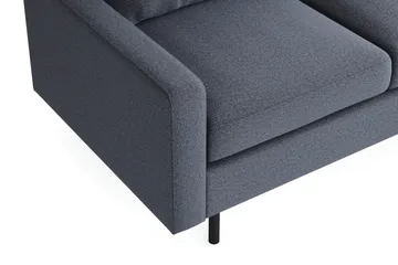 Peppe Soffgrupp 3-sits Soffa + Fåtölj + Fotpall i Tyg - Mörkgrå - Products - Möbler - Soffa - Soffgrupp