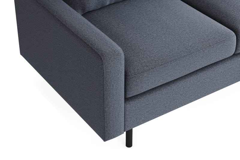 Peppe Soffgrupp 3-sits Soffa + Fåtölj + Fotpall i Tyg - Mörkgrå - Products - Möbler - Soffa - Soffgrupp
