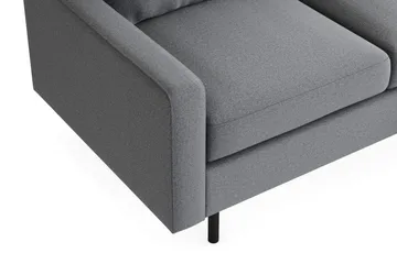 Peppe Soffgrupp 3-sits Vändbar L-formad Divansoffa + Fåtölj + Fotpall i Tyg - Ljusgrå - Products - Möbler - Soffa - Soffgrupp