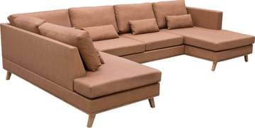 Ranger divanoffa brun PU - 322 cm lång - Cognac - Products - Möbler - Soffa - U-soffa