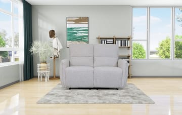 Reclinersoffa 2-sits elektrisk ställbar - Bouclè - Ljusgrå - Products - Möbler - Soffa - Biosoffa & reclinersoffa
