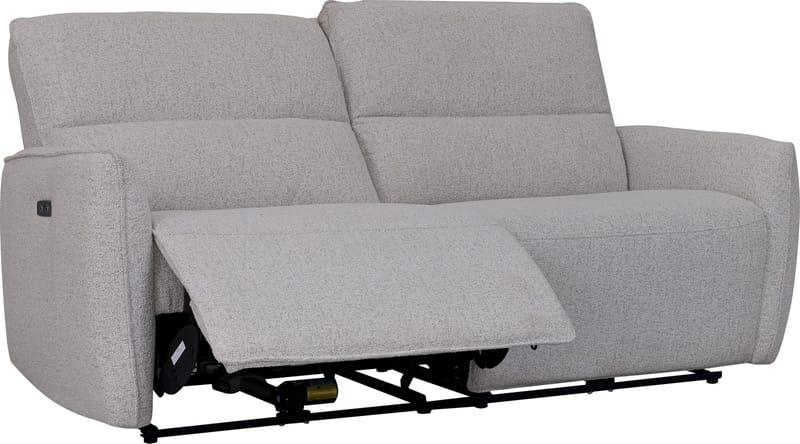 Reclinersoffa 3-sits - Ljus bouclè - Eldriven - Ljusgrå - Products - Möbler - Soffa - Biosoffa & reclinersoffa