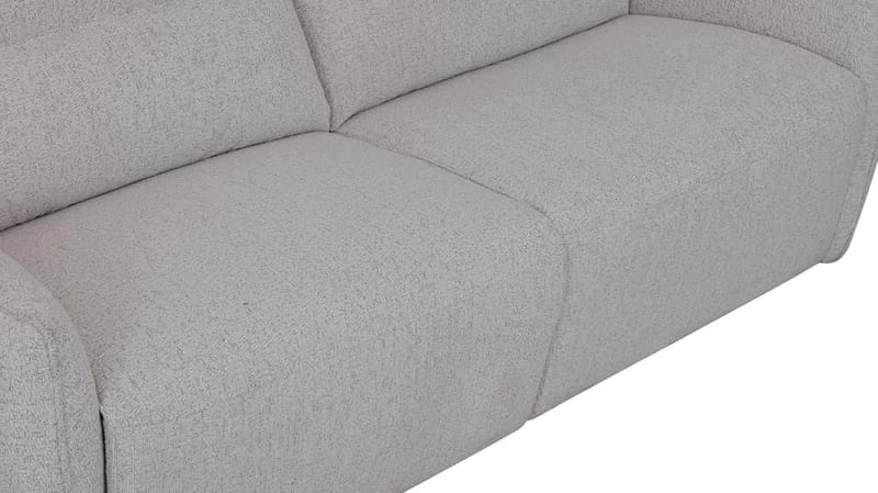Reclinersoffa 3-sits - Ljus bouclè - Eldriven - Ljusgrå - Products - Möbler - Soffa - Biosoffa & reclinersoffa