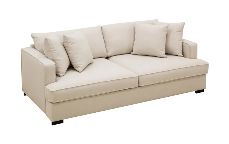 Rossita 3-sits Djup Soffa i Bouclé - Beige - Products - Möbler - Soffa - 3 sits soffa