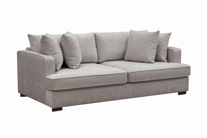 Rossita 3-sits Djup Soffa i Chenille - Grå / Brun - Products - Möbler - Soffa - 3 sits soffa