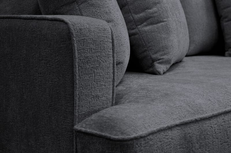 Rossita 3-sits Djup Soffa i Chenille - Svart - Products - Möbler - Soffa - 3 sits soffa