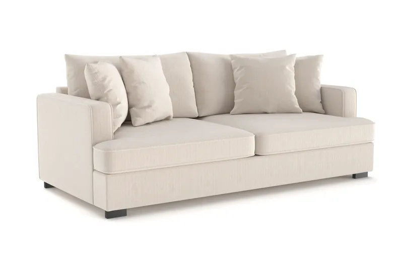Rossita 3-sits Djup Soffa i Manchester - Beige - Products - Möbler - Soffa - 3 sits soffa