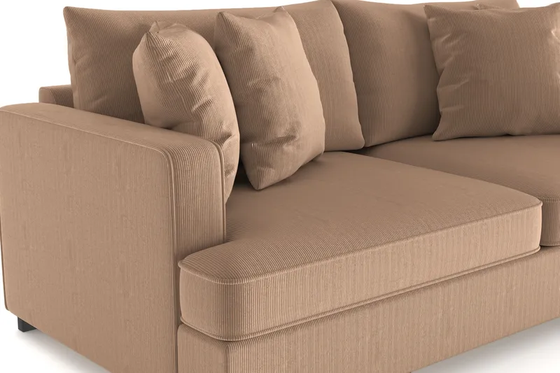 Rossita 3-sits Djup Soffa i Manchester - Brun - Products - Möbler - Soffa - 3 sits soffa