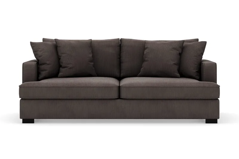 Rossita 3-sits Djup Soffa i Manchester - Mörkgrå - Products - Möbler - Soffa - 3 sits soffa