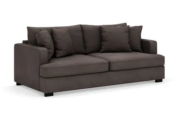 Rossita 3-sits Djup Soffa i Manchester - Mörkgrå - Products - Möbler - Soffa - 3 sits soffa