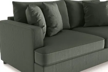 Rossita 3-sits Djup Soffa i Manchester - Mörkgrön - Products - Möbler - Soffa - 3 sits soffa