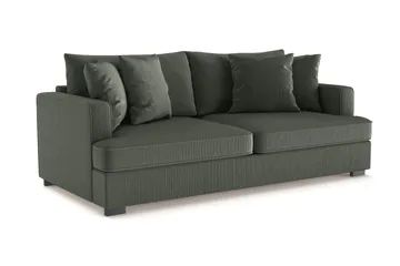 Rossita 3-sits Djup Soffa i Manchester - Mörkgrön - Products - Möbler - Soffa - 3 sits soffa