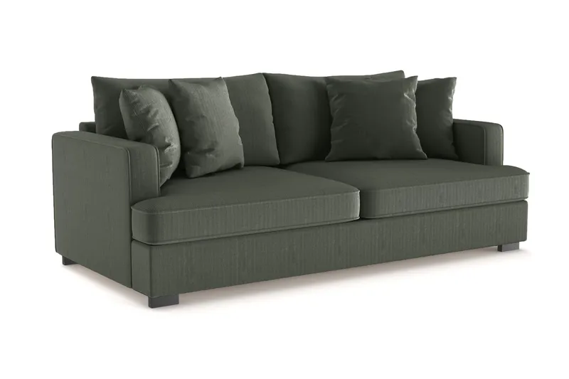 Rossita 3-sits Djup Soffa i Manchester - Mörkgrön - Products - Möbler - Soffa - 3 sits soffa