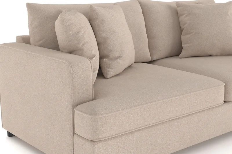 Rossita 3-sits Djup Soffa i Tyg - Beige - Products - Möbler - Soffa - 3 sits soffa