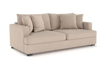 Rossita 3-sits Djup Soffa i Tyg - Beige - Products - Möbler - Soffa - 3 sits soffa