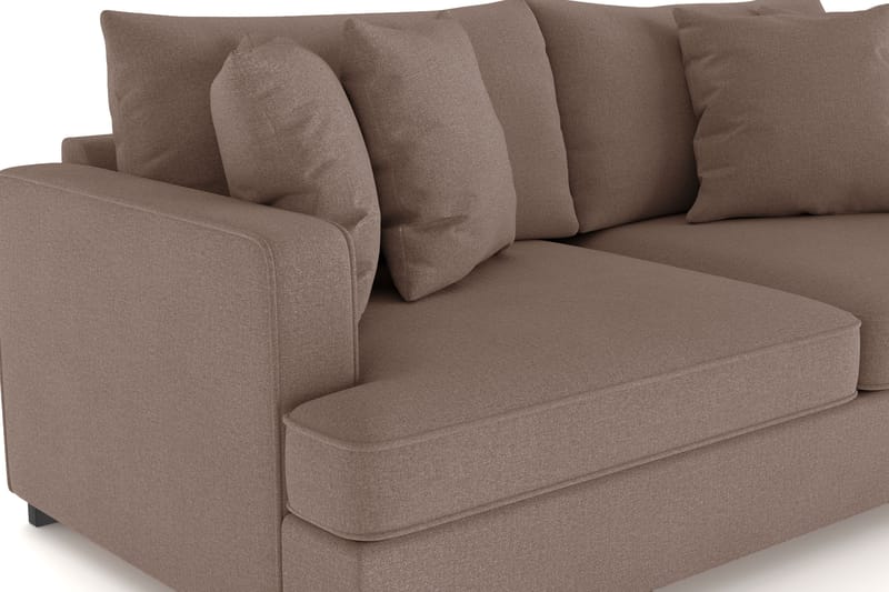Rossita 3-sits Djup Soffa i Tyg - Brun - Products - Möbler - Soffa - 3 sits soffa