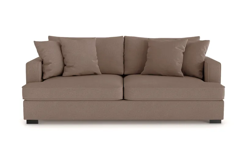 Rossita 3-sits Djup Soffa i Tyg - Brun - Products - Möbler - Soffa - 3 sits soffa