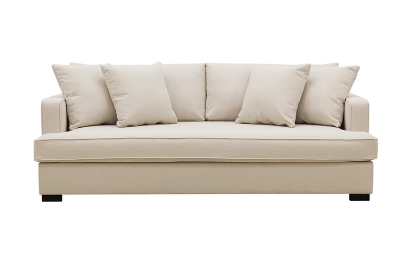 Rossita 3-sits Djup Soffa med Hel dyna i Bouclé - Beige - Products - Möbler - Soffa - 3 sits soffa