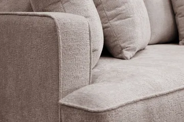 Rossita 3-sits Djup Soffa med hel dyna i Chenille - Grå / Brun - Products - Möbler - Soffa - 3 sits soffa
