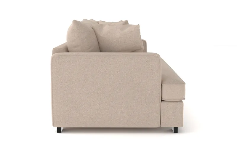 Rossita 3-sits Djup Soffa med hel dyna i Tyg - Beige - Products - Möbler - Soffa - 3 sits soffa