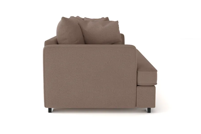 Rossita 3-sits Djup Soffa med hel dyna i Tyg - Brun - Products - Möbler - Soffa - 3 sits soffa