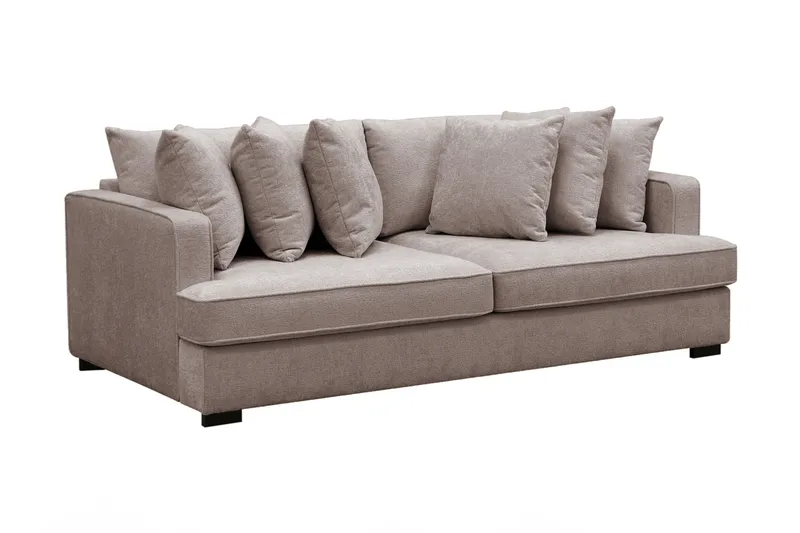 Rossita 4-sits Djup Soffa i Chenille - Grå / Brun - Products - Möbler - Soffa - 4 sits soffa