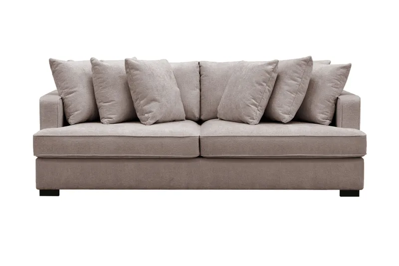 Rossita 4-sits Djup Soffa i Chenille - Grå / Brun - Products - Möbler - Soffa - 4 sits soffa