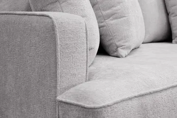 Rossita 4-sits Djup Soffa i Chenille - Ljus Grå - Products - Möbler - Soffa - 4 sits soffa