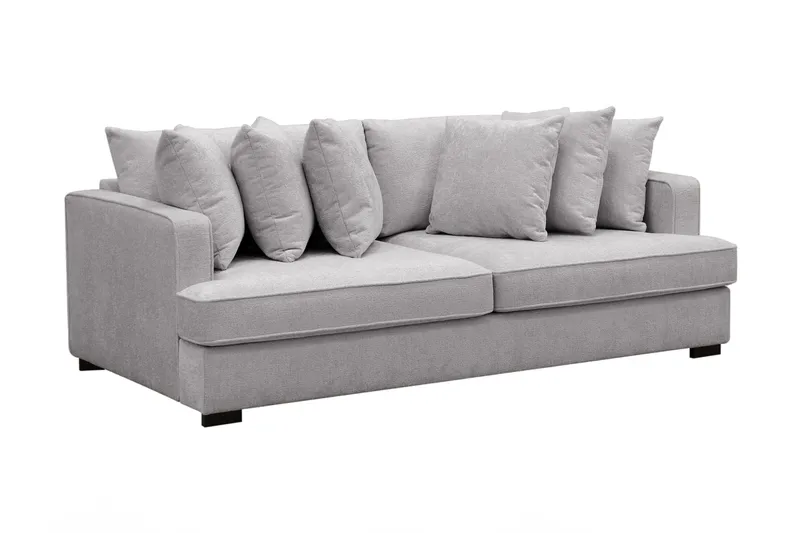 Rossita 4-sits Djup Soffa i Chenille - Ljus Grå - Products - Möbler - Soffa - 4 sits soffa