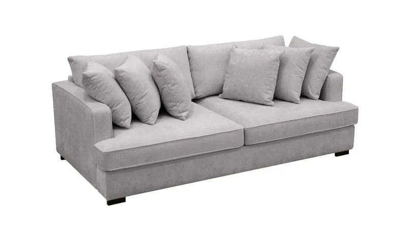 Rossita 4-sits Djup Soffa i Chenille - Ljus Grå - Products - Möbler - Soffa - 4 sits soffa
