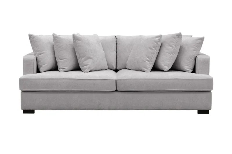 Rossita 4-sits Djup Soffa i Chenille - Ljus Grå - Products - Möbler - Soffa - 4 sits soffa