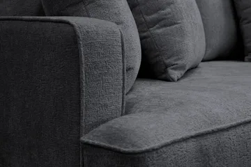 Rossita 4-sits Djup Soffa i Chenille - Svart - Products - Möbler - Soffa - 4 sits soffa