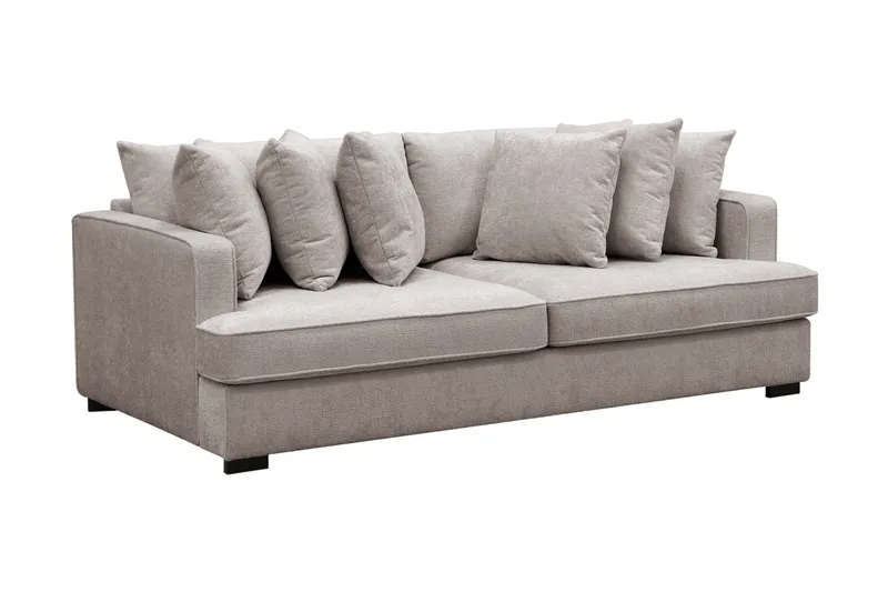 Rossita 4-sits Djup Soffa i Chenille - Trenza 08, Grå/Brun Chenille - Products - Möbler - Soffa - 4 sits soffa