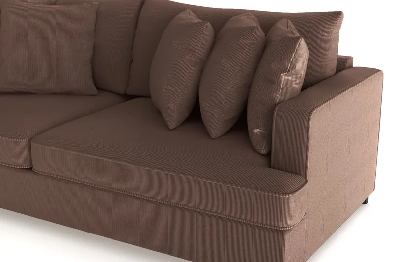 Rossita 4-sits Djup Soffa i Manchester - Brun - Products - Möbler - Soffa - 4 sits soffa