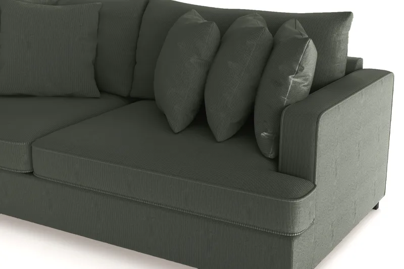 Rossita 4-sits Djup Soffa i Manchester - Mörkgrön - Products - Möbler - Soffa - 4 sits soffa