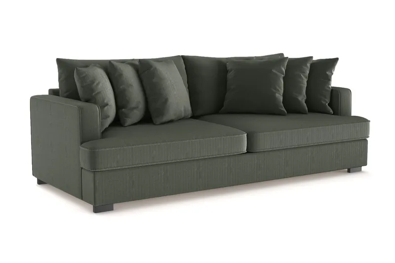 Rossita 4-sits Djup Soffa i Manchester - Mörkgrön - Products - Möbler - Soffa - 4 sits soffa