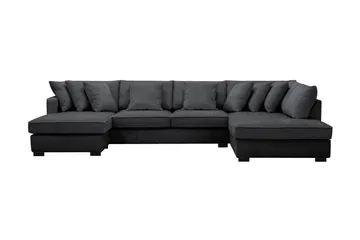 Rossita 5-sits Högervänd U-formad Djup Soffa med Divan och Schäslong i Chenille