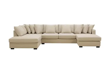 Rossita 5-sits Vänstervänd U-formad Djup Soffa med Divan och Schäslong i Bouclé - Beige - Products - Möbler - Soffa - U-soffa