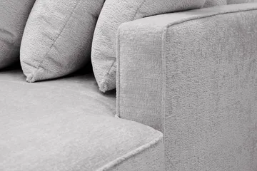Rossita 5-sits Vänstervänd U-formad Djup Soffa med Divan och Schäslong i Chenille - Grå - Products - Möbler - Soffa - U-soffa